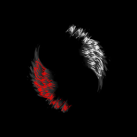 White and red wings backgroundのイラスト素材