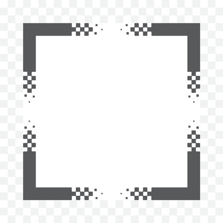 Abstract square race checkered flag frameのイラスト素材