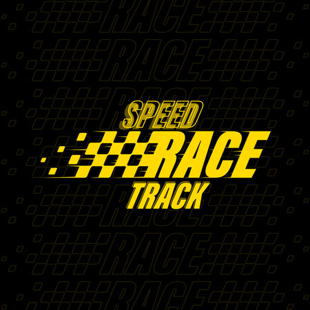 Sport yellow race track logo silhouettesのイラスト素材