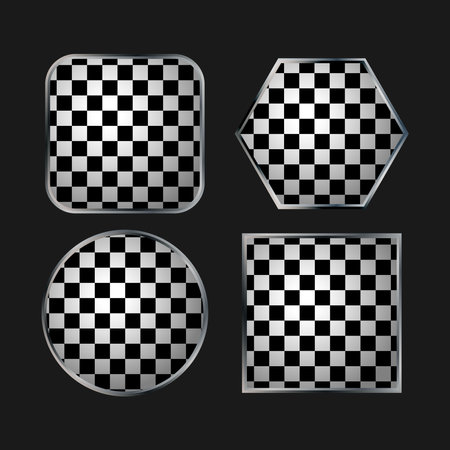 Sport geometric flags set tire tracksのイラスト素材