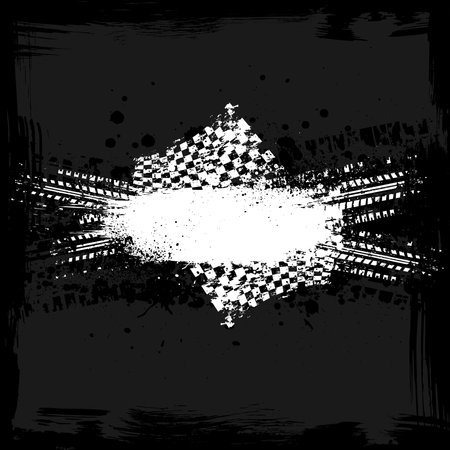 Sport flag grunge white tiresのイラスト素材