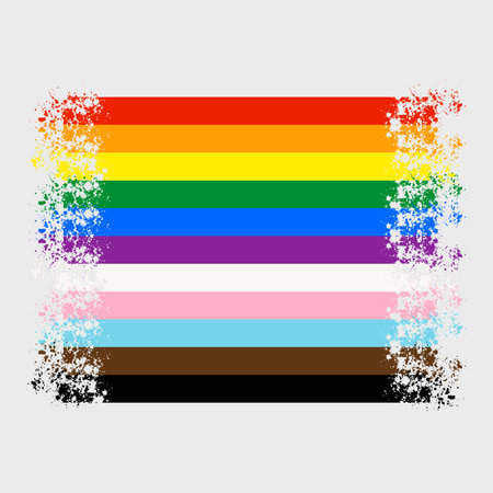 LGBTQ grunge flag linesのイラスト素材