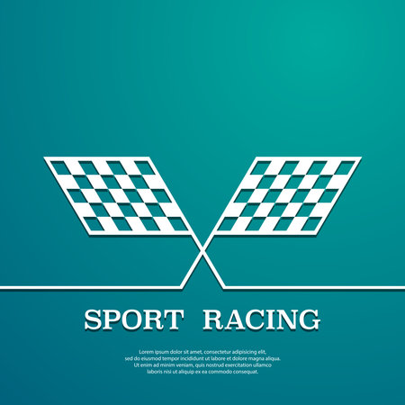 Sport racing checkered designのイラスト素材