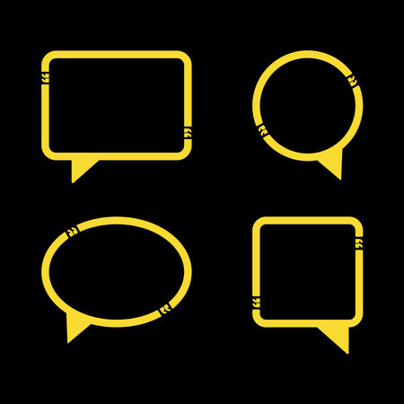 Progress slogan yellow speech bubblesのイラスト素材