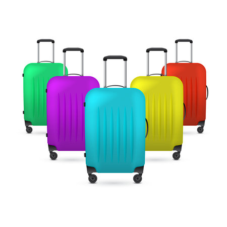 Plastic travel bags setのイラスト素材