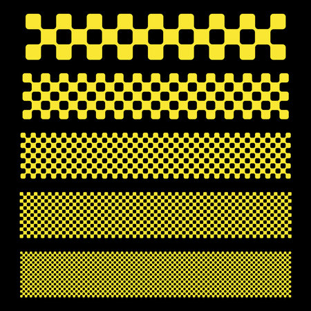 Checkered flag round different sizeのイラスト素材