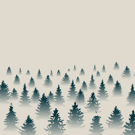Foggy tree backgroundのイラスト素材