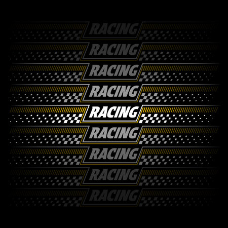 Racing decals backgroundのイラスト素材