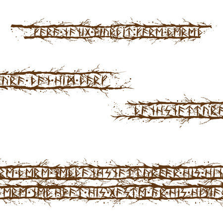 Tree branch bind rune lines