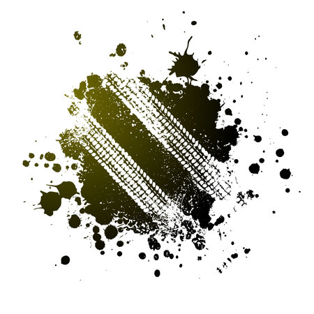 Racing grunge tire tracks ink blotのイラスト素材
