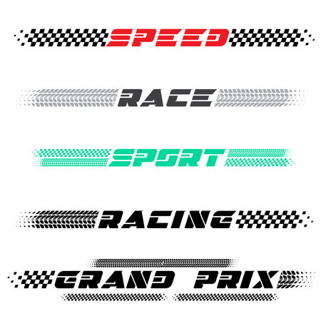 Sport racing text decalsのイラスト素材