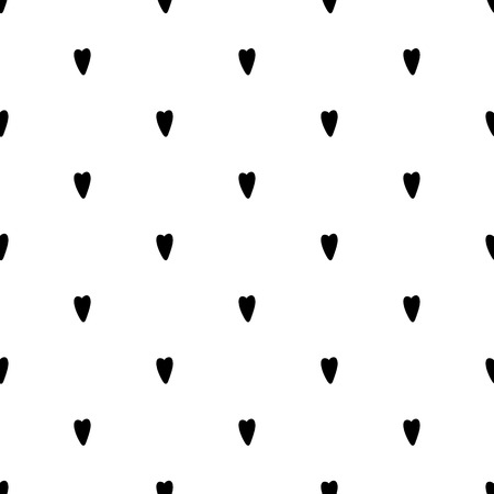 Graphic little hearts seamless pattern. Hand drawn ornament for wrapping paper. Decorative pattern for banners, flayers, cards and posters, for invitation on weddings. Vector illustration, eps 10のイラスト素材
