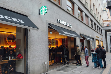 Starbucks coffeehouse location in Turin, Piedmont, Italy