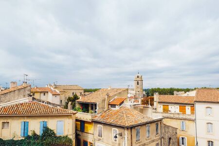Panoramic view of Arles old town, France. Popular travel destination.の写真素材