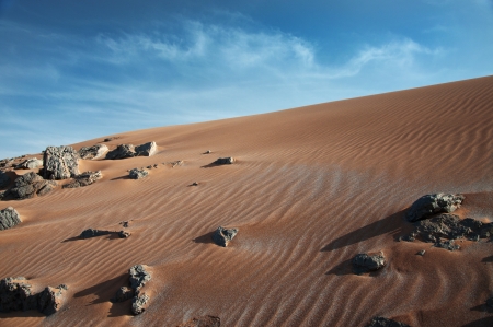 Desert at sunsetの写真素材