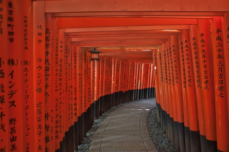 Torri gate at Inari shrineのeditorial素材