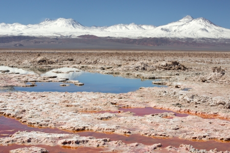 Salt lake lagoon in the highlands の写真素材