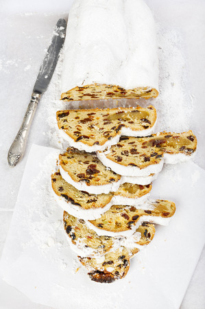 Christmas Stollen silverwareの写真素材