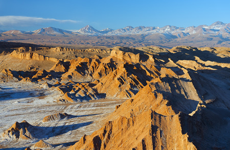 Moon valley in Atacama desertの写真素材