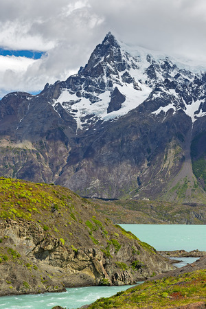 Lake Nordenskjold, National park Torres del Paine, Chileの写真素材