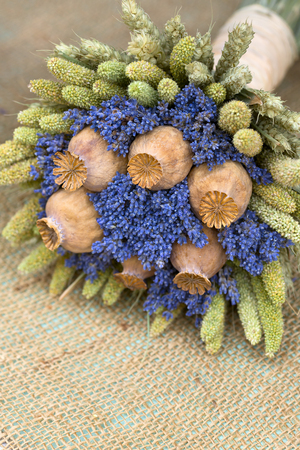 Bunch of dried flowersの写真素材