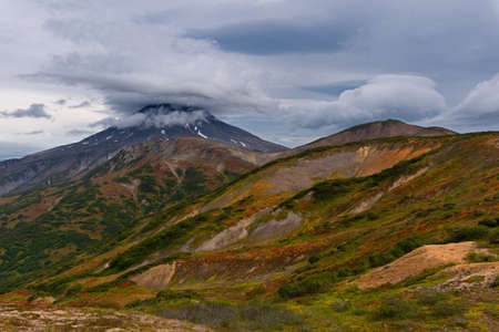 Vilyuchik is a stratovolcano in the southern part of Kamchatka Region, Russia. It is part of the national park. One of the most popular volcano located Kamchatka peninsulaの写真素材
