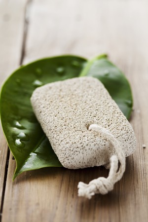 closeup of purmice stone, shallow dofの写真素材