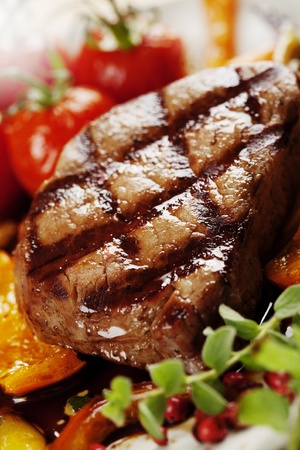 juicy grilled beef filletの写真素材