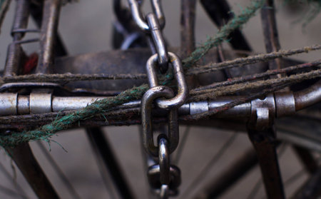 Bicycle chainの写真素材