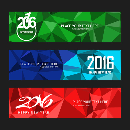 Banner template 2016 for new year and Christmasのイラスト素材