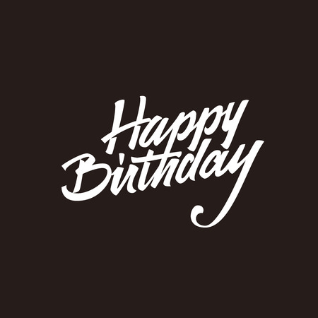 Happy Birthday Lettering, template greeting card or invitationのイラスト素材