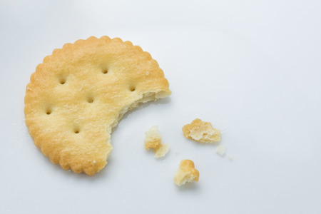 Cracker Isolated on White with Clipping Pathの写真素材