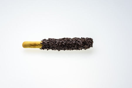 Sweet bread sticks Chocolate  isolated on White Backgroundの写真素材