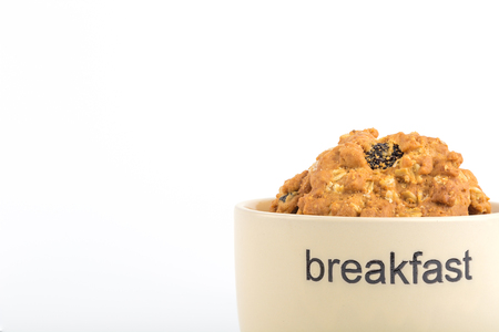 Cup of delicious cookies for background.の写真素材