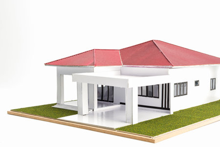 Model of Architecture. The one-storey houseの写真素材