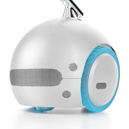 Robot with smart screen. Household Assistant. 3d illustrationの写真素材