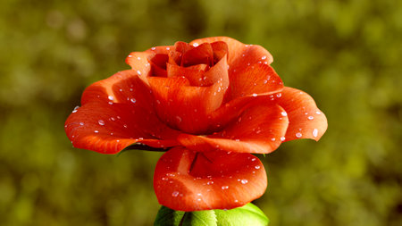 Rose Flower Growth close up 3d renderingの写真素材