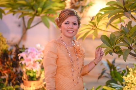 traditional Lao dressの写真素材