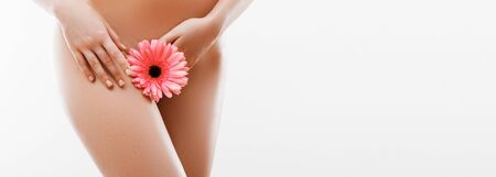 womens health, bikini hair removal, laser hair removal. Perfect slim toned young body of the girl . An example of sports , fitness or plastic surgery and aesthetic cosmetologyの写真素材