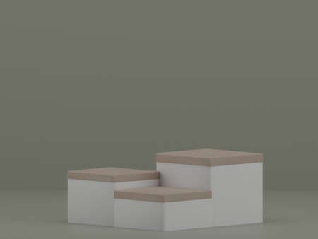 3D Rendering White Product Background Stand Or Podium Pedestal On Advertisingの写真素材