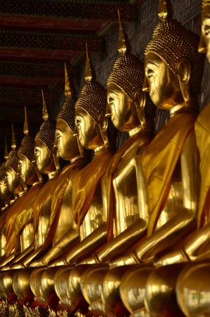 buddha buddhism gold Thailand temple statue artの写真素材