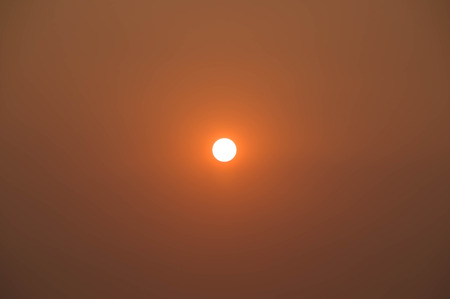sun on sunset timingの写真素材