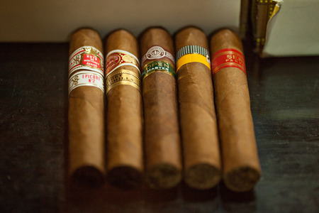 HAVANA, CUBA - DECEMBER 23, 2011 Cigars in a shopのeditorial素材