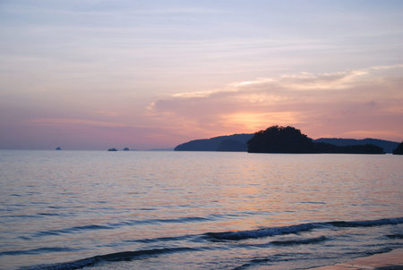 In the midst of nature and river, whether it be the sunrise in the morning or the light of the sunset in the evening, it is always beautiful.の写真素材