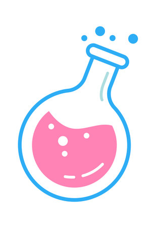 Laboratory flask. Back to Schoolのイラスト素材