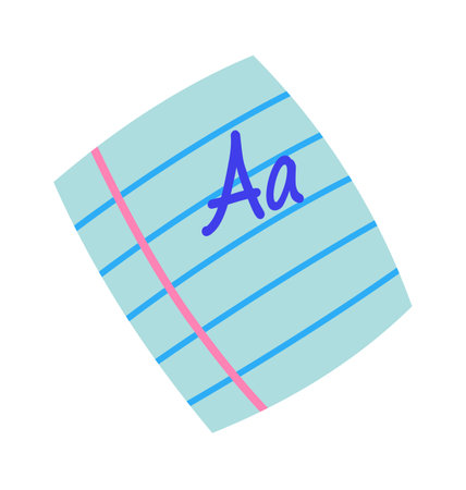 Notebook sheet. Back to Schoolのイラスト素材