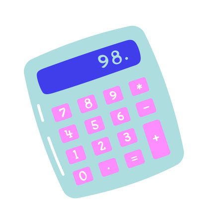 Calculator icon. Back to Schoolのイラスト素材