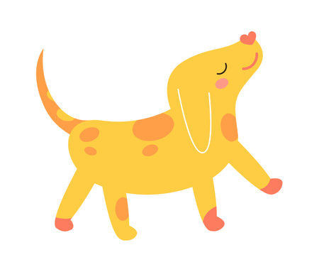 Cartoon childish dog. Farm animalのイラスト素材