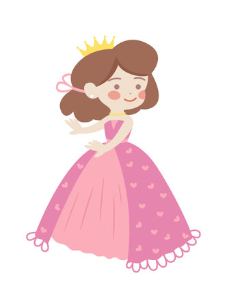 Cute Cartoon Princessのイラスト素材