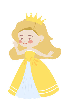 Cute Cartoon Princessのイラスト素材